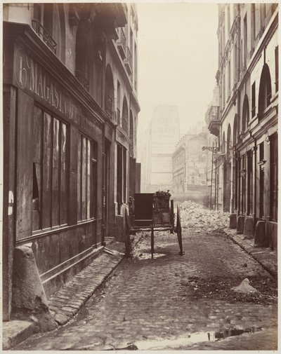 Rue Estienne, od Rue Boucher autorstwa Charles Marville