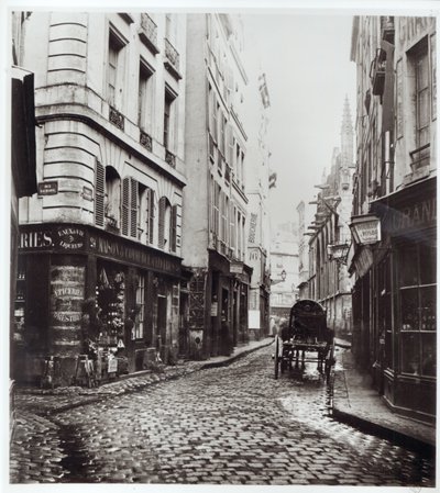 Rue Saint-Severin, od Rue de la Harpe, Paryż, 1858-78 autorstwa Charles Marville