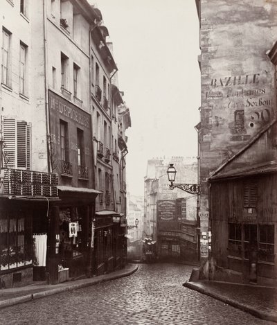 Rue de la Montagne-Sainte-Geneviève w pobliżu skrzyżowania z Rue LaPlace (Rue de la Montagne-Sainte-Geneviève prés de carrefour de la rue LaPlace) autorstwa Charles Marville