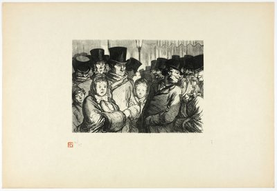 Boulevard du Temple o północy, z Tirage Unique de Trente-Six Bois autorstwa Charles Maurand