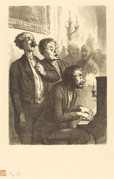 Śpiewacy Lounge autorstwa Charles Maurand after Honoré Daumier