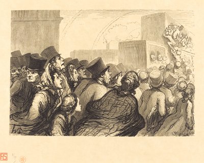 Niedzielni Podróżnicy autorstwa Charles Maurand after Honoré Daumier