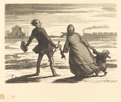 Za późno! autorstwa Charles Maurand after Honoré Daumier