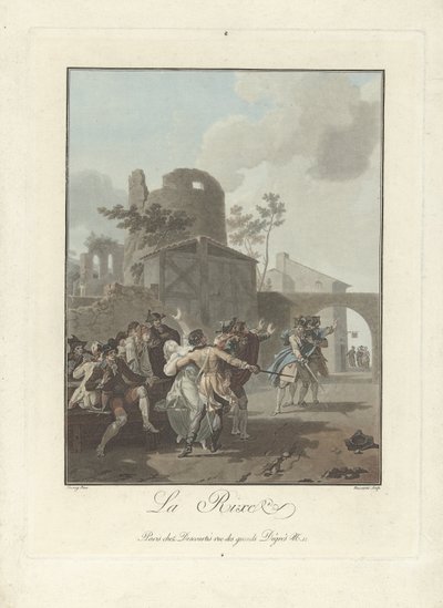 Argument La Rixe (tytuł na obiekcie) autorstwa Charles Melchior Descourtis