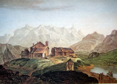 Hospicjum Gottharda 1785 autorstwa Charles Melchior Descourtis