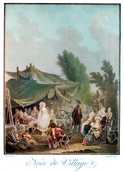 Noce de Village, XVIII wiek 1910. autorstwa Charles Melchior Descourtis
