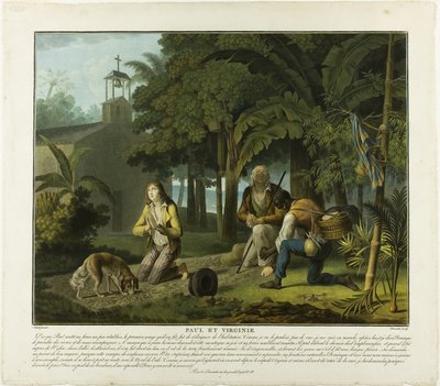 Modlitwa, płyta 6 z Paul et Virginie autorstwa Charles Melchior Descourtis