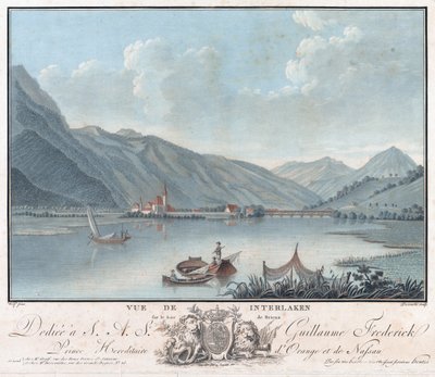 Vue de Interlaken, ok. 1787 (Akwaforta i akwaforta) autorstwa Charles Melchior Descourtis
