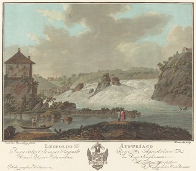 Wodospady Szafuzy autorstwa Charles Melchior Descourtis after Friedrich Rosenberg after Johann Heinrich Troll