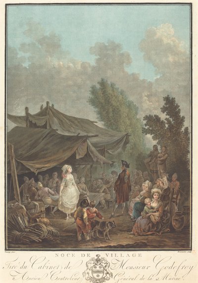 Noce de Village (Wesele na wsi) autorstwa Charles Melchior Descourtis after Nicolas Antoine Taunay