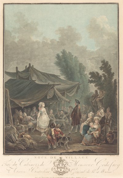 Noce de Village (Wesele na wsi) autorstwa Charles Melchior Descourtis after Nicolas Antoine Taunay