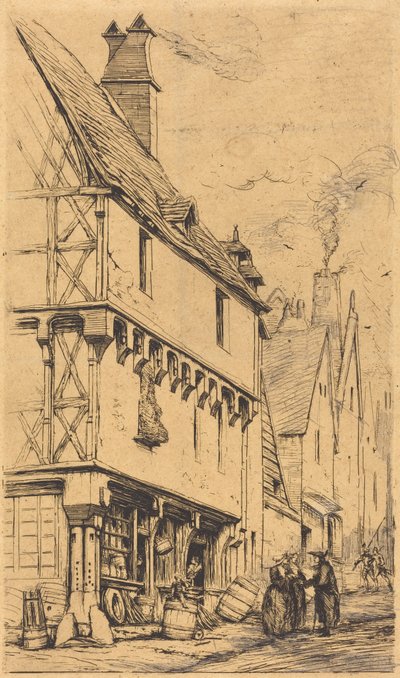 Stara rezydencja w Bourges, znana jako „Dom Muzyka” (An Old House at Bourges, Sometimes Called the „Musician’s House”) autorstwa Charles Meryon