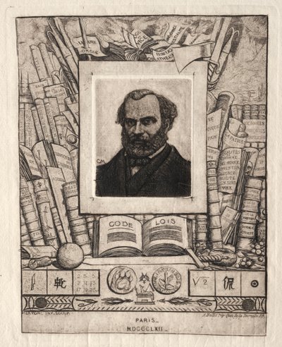 Armand Gueraud z Nantes, drukarz i literat, 1862. autorstwa Charles Meryon