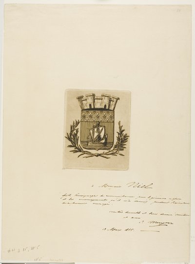 Broń symbolizująca miasto Paryż autorstwa Charles Meryon