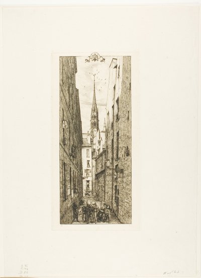 Chantrey Street, Paryż autorstwa Charles Meryon