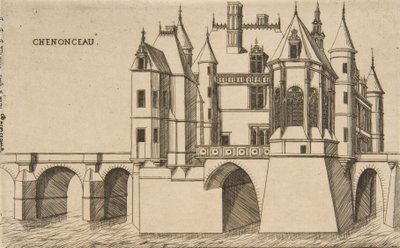 Château de Chenonceau, nr 2, 1856. autorstwa Charles Meryon