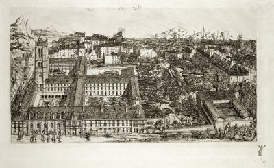 College Henri IV i Lycee Napoleon, 1864 r. autorstwa Charles Meryon
