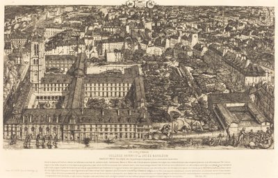 Collège Henri IV, Paryż lub Lycée Napoléon (Henry IV College lub Napoleon School, Paryż) autorstwa Charles Meryon