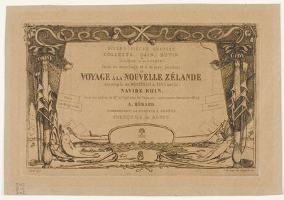 Okładka podróży do Nowej Zelandii (1842-46) autorstwa Charles Meryon