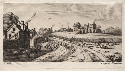 Wejście do Faubourg, Saint-Marceau, Paryż, 1850. autorstwa Charles Meryon