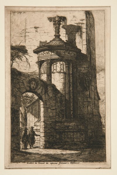 Entr?e du couvent des capucins fran?ais ? Ateny (wejście do francuskiego klasztoru kapucynów w Atenach) autorstwa Charles Meryon