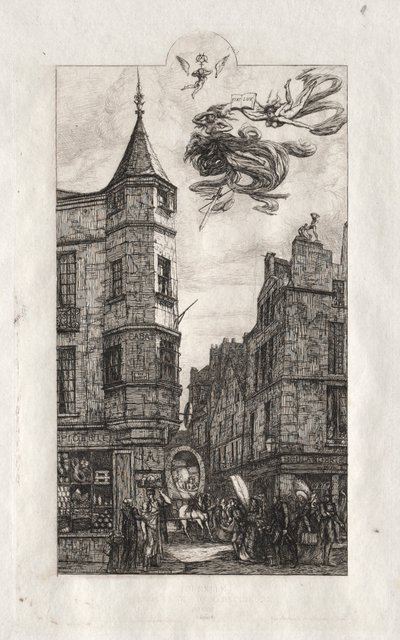 Akwaforty Paryża: Wieżyczka, rue de l