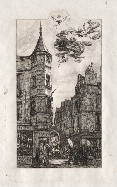 Akwaforty Paryża: Wieżyczka, rue de l