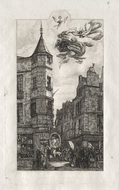 Akwaforty Paryża: Wieżyczka, rue de l