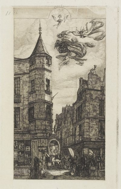 Dom z wieżyczką, nr 22, 1861 autorstwa Charles Meryon