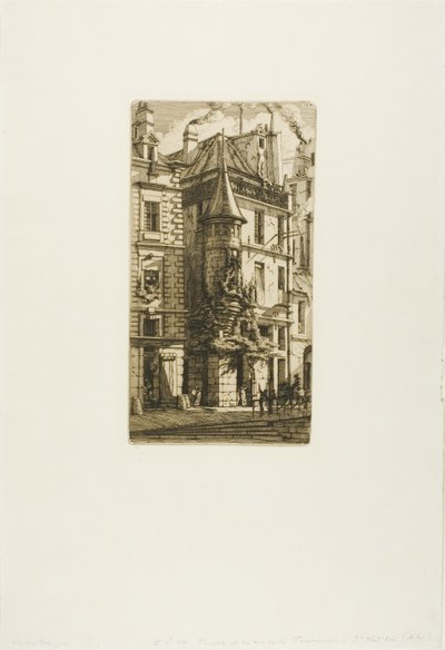 Dom z wieżyczką, rue de la Tixéranderie, Paryż autorstwa Charles Meryon