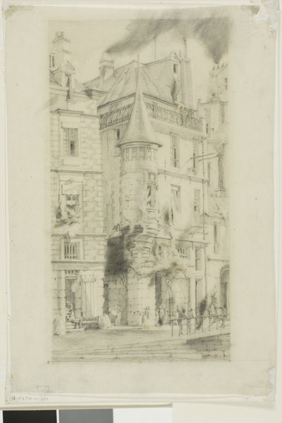 Dom z wieżyczką, rue de la Tixéranderie, Paryż autorstwa Charles Meryon