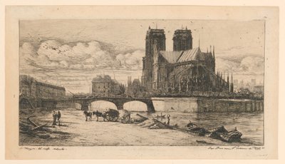 Apsyda Notre-Dame de Paris (Apsyda Notre-Dame, Paryż) autorstwa Charles Meryon