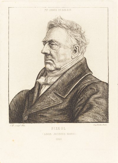 LJ-Marie Bizeul, archeolog bretoński autorstwa Charles Meryon