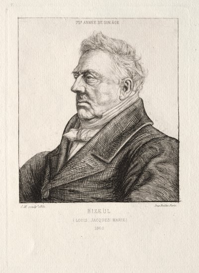 LJ Marie Bizeul, archeolog bretoński autorstwa Charles Meryon