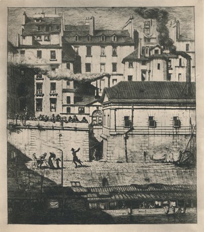 La Morgue 3. stan, 9 18 x 8 18 cali, 1854, 1927 autorstwa Charles Meryon