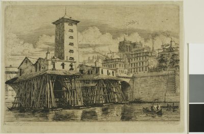 Pompa Notre-Dame, Paryż autorstwa Charles Meryon