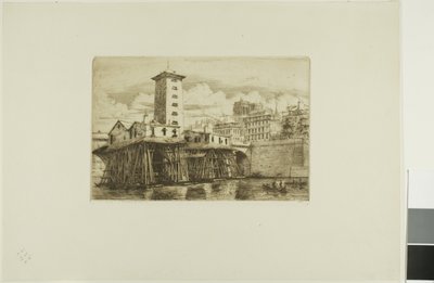 Pompa Notre-Dame, Paryż autorstwa Charles Meryon