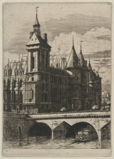 Wieża zegarowa, Paryż (Wieża zegarowa, Paryż) autorstwa Charles Meryon