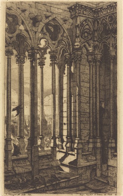 Galeria Notre Dame, Paryż (Galeria Notre Dame, Paryż) autorstwa Charles Meryon