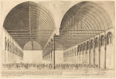 Salle des Pas-Perdus w dawnym Palais-de-Justice, Paryż (Antykamber Pałacu Sprawiedliwości, Paryż) autorstwa Charles Meryon