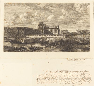 Stary Luwr, obraz Zeemana, 1651 autorstwa Charles Meryon