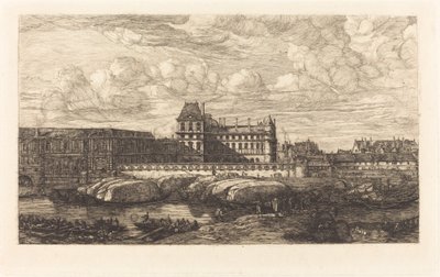 Stary Luwr, obraz Zeemana, 1651 autorstwa Charles Meryon