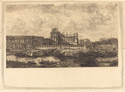Stary Luwr z obrazu Zeemana, 1651 (Stary Luwr, z obrazu Zeemana, l651) autorstwa Charles Meryon