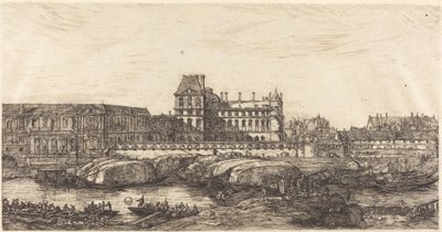 Stary Luwr, obraz Zeemana, 1651 autorstwa Charles Meryon