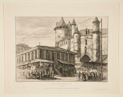 Wielki Chatelet [około 1780 d autorstwa Charles Meryon
