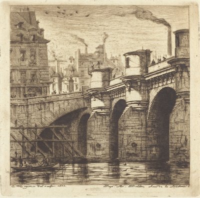 Pont Neuf, Paryż autorstwa Charles Meryon
