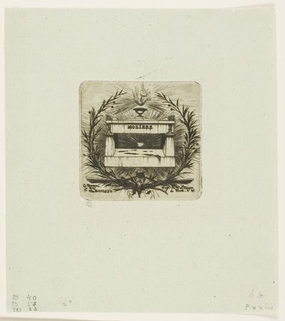 Grób Moliera, cmentarz Père-Lachaise, Paryż autorstwa Charles Meryon