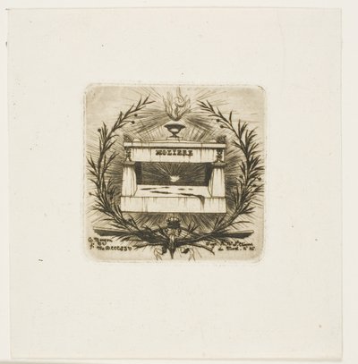 Grób Moliera, cmentarz Père-Lachaise, Paryż autorstwa Charles Meryon