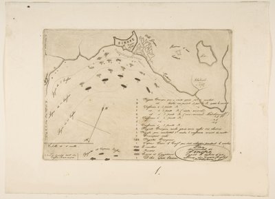 Plan bitwy pod Synopą, 1853. autorstwa Charles Meryon
