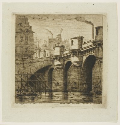 Pont Neuf, Paryż autorstwa Charles Meryon